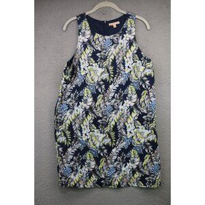 Skies Are Blue Dark Floral Sleeveless Dress-Size Medium-Lined-Whimsigoth